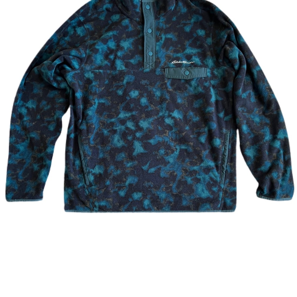 Eddie Bauer Fleece pull over medium regular with kangaroos pockets